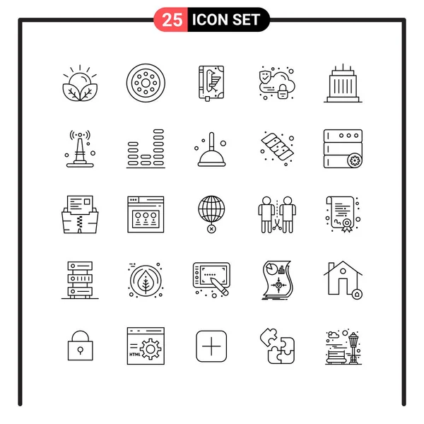 Set de 25 iconos de negocio universales Vector — Vector de stock