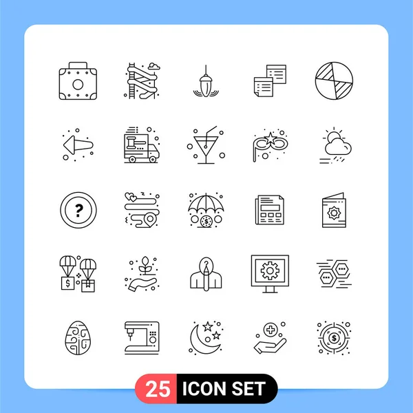 Conjunto Iconos Creativos Universales Simplemente Vector Ilustraciones Para Aplicaciones Web — Vector de stock