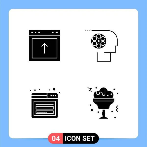 Set Dari Ikon Kreatif Universal Cukup Ilustrasi Vektor Untuk Aplikasi - Stok Vektor