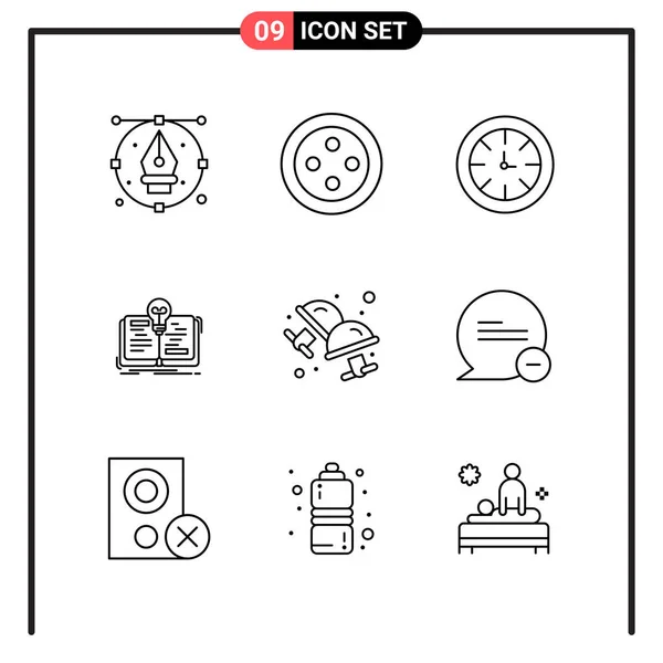 Set Universal Creative Icons Simply Vector Illustrations Web Mobile Apps — Stock Vector