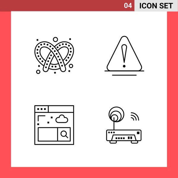 Conjunto Iconos Creativos Universales Simplemente Vector Ilustraciones Para Aplicaciones Web — Archivo Imágenes Vectoriales