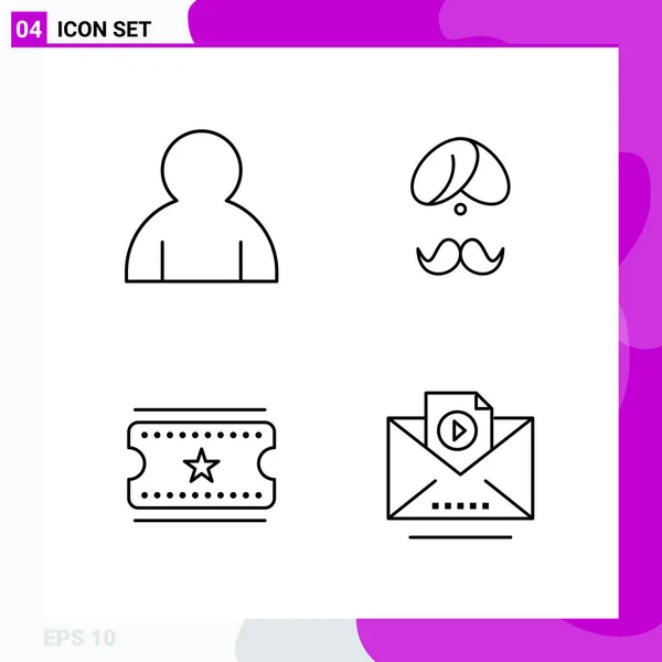 Conjunto Iconos Creativos Universales Simplemente Vector Ilustraciones Para Aplicaciones Web — Vector de stock