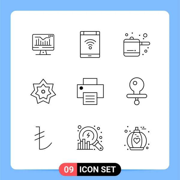 Conjunto Iconos Creativos Universales Simplemente Vector Ilustraciones Para Aplicaciones Web — Vector de stock