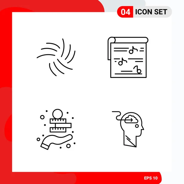 Set Dari Ikon Kreatif Universal Cukup Ilustrasi Vektor Untuk Aplikasi - Stok Vektor