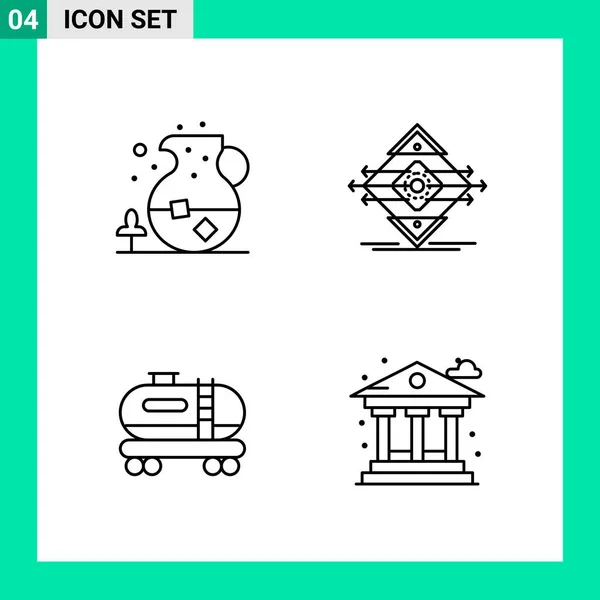 Conjunto Iconos Creativos Universales Simplemente Vector Ilustraciones Para Aplicaciones Web — Vector de stock