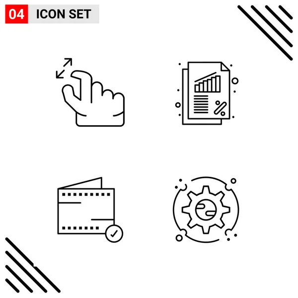 Set Universal Creative Icons Simply Vector Illustrations Web Mobile Apps — Stock Vector