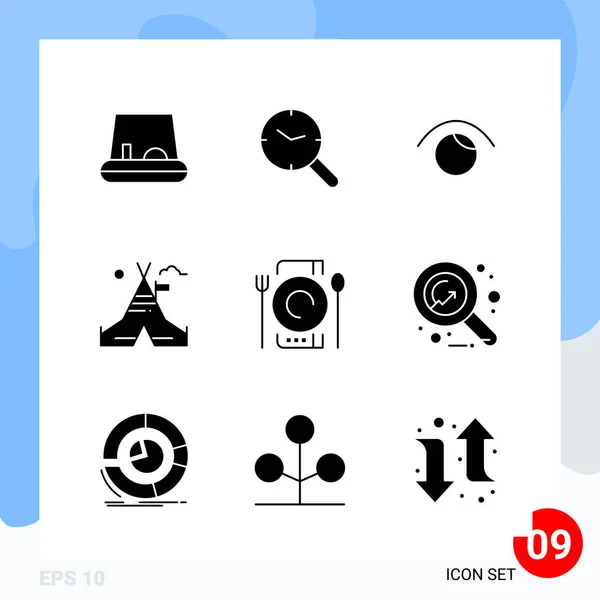 Conjunto Iconos Creativos Universales Simplemente Vector Ilustraciones Para Aplicaciones Web — Vector de stock