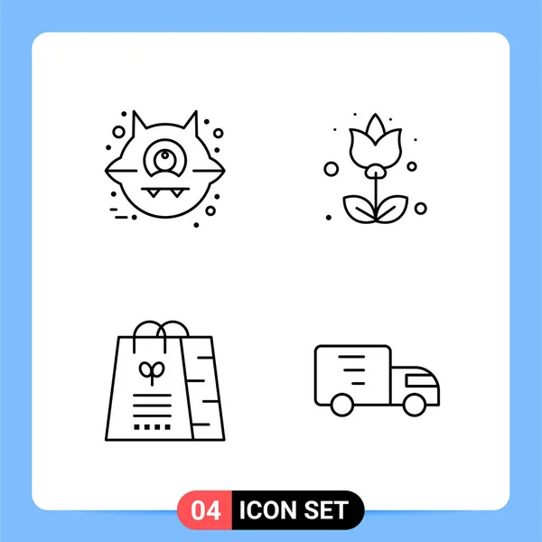 Set Universal Creative Icons Simply Vector Illustrations Web Mobile Apps — Stock Vector