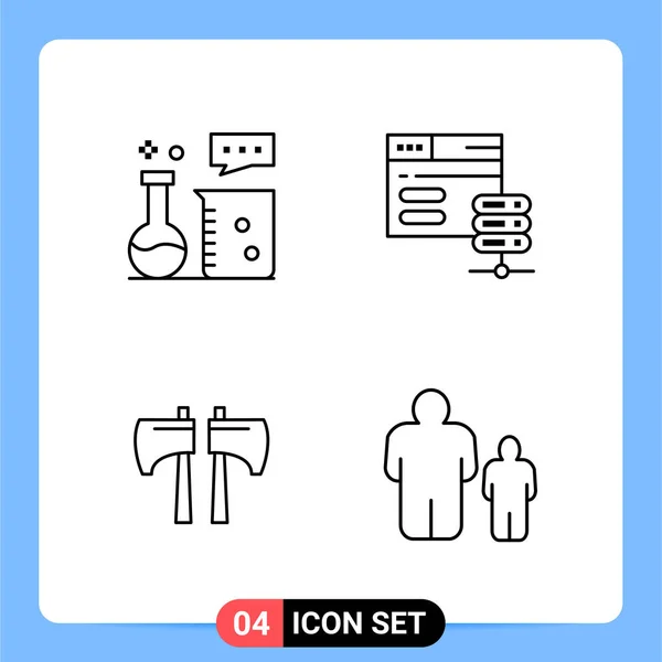 Conjunto Iconos Creativos Universales Simplemente Vector Ilustraciones Para Aplicaciones Web — Vector de stock