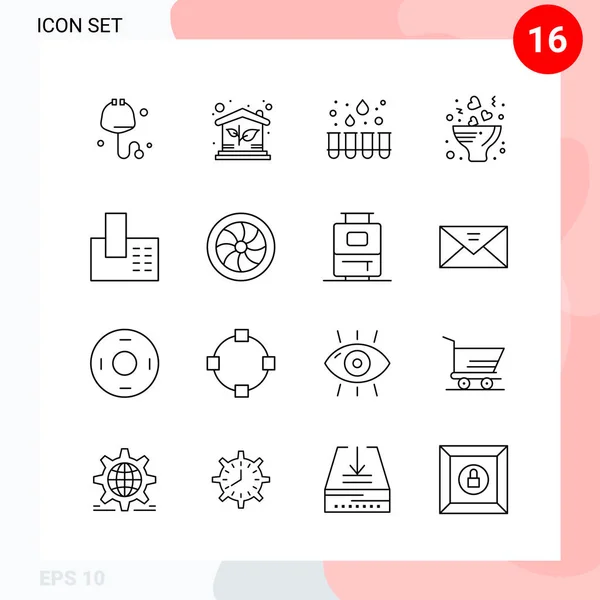 Conjunto Iconos Creativos Universales Simplemente Vector Ilustraciones Para Aplicaciones Web — Vector de stock