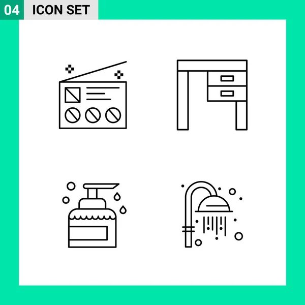 Conjunto Iconos Creativos Universales Simplemente Vector Ilustraciones Para Aplicaciones Web — Vector de stock