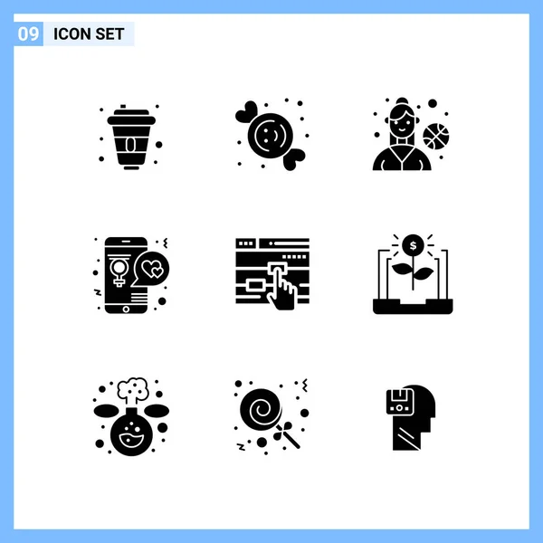 Conjunto Iconos Creativos Universales Simplemente Vector Ilustraciones Para Aplicaciones Web — Vector de stock