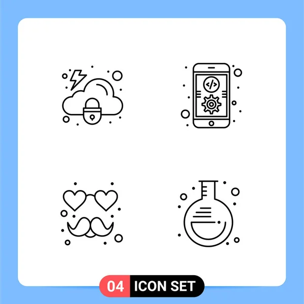 Conjunto Iconos Creativos Universales Simplemente Vector Ilustraciones Para Aplicaciones Web — Vector de stock