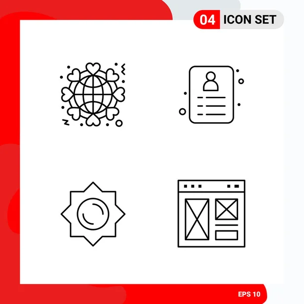 Conjunto Iconos Creativos Universales Simplemente Vector Ilustraciones Para Aplicaciones Web — Vector de stock