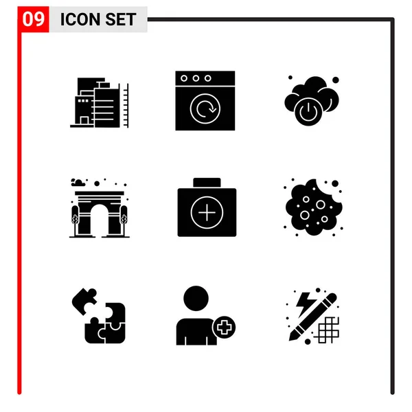 Conjunto Iconos Creativos Universales Simplemente Vector Ilustraciones Para Aplicaciones Web — Vector de stock