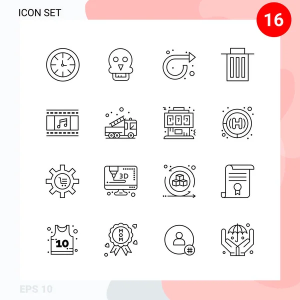 Conjunto Iconos Creativos Universales Simplemente Vector Ilustraciones Para Aplicaciones Web — Vector de stock