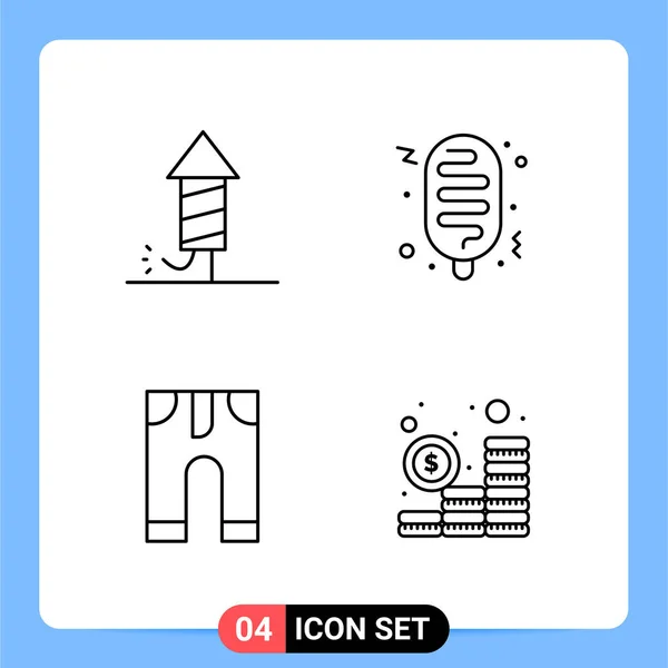 Conjunto Iconos Creativos Universales Simplemente Vector Ilustraciones Para Aplicaciones Web — Vector de stock