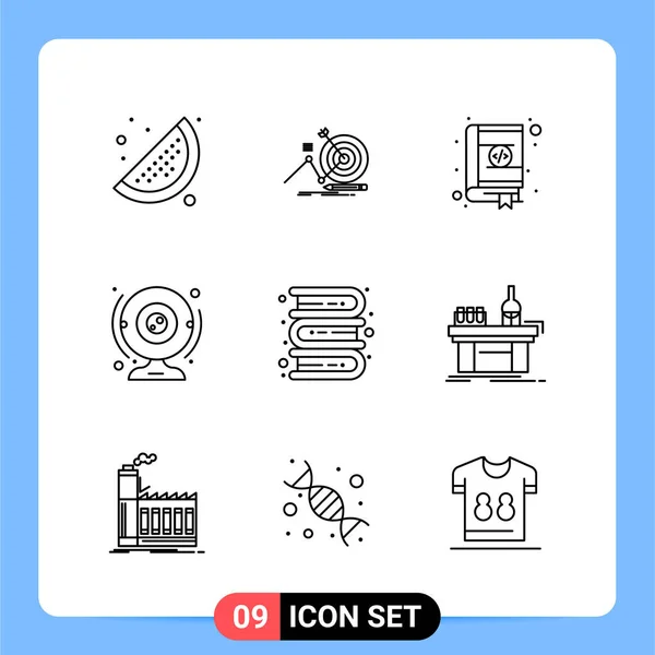 Conjunto Iconos Creativos Universales Simplemente Vector Ilustraciones Para Aplicaciones Web — Vector de stock