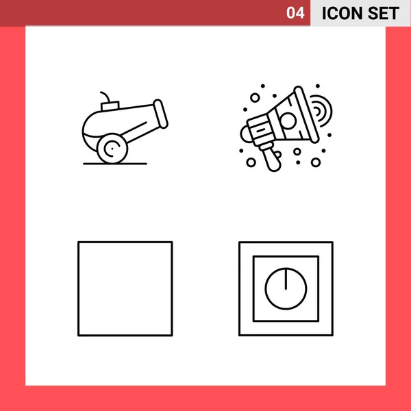 Set Dari Ikon Kreatif Universal Cukup Ilustrasi Vektor Untuk Aplikasi - Stok Vektor