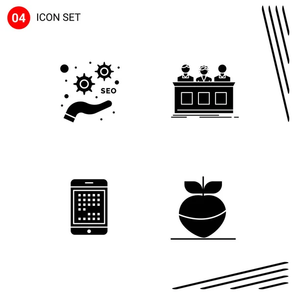 Conjunto Iconos Creativos Universales Simplemente Vector Ilustraciones Para Aplicaciones Web — Archivo Imágenes Vectoriales