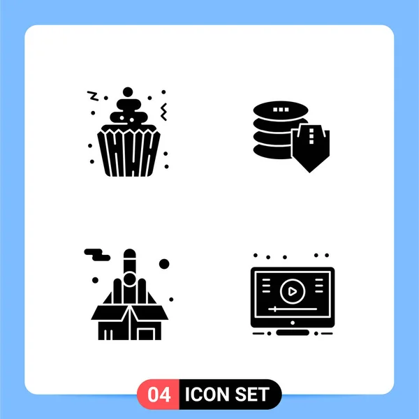 Set Dari Ikon Kreatif Universal Cukup Ilustrasi Vektor Untuk Aplikasi - Stok Vektor