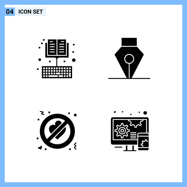 Conjunto Iconos Creativos Universales Simplemente Vector Ilustraciones Para Aplicaciones Web — Vector de stock