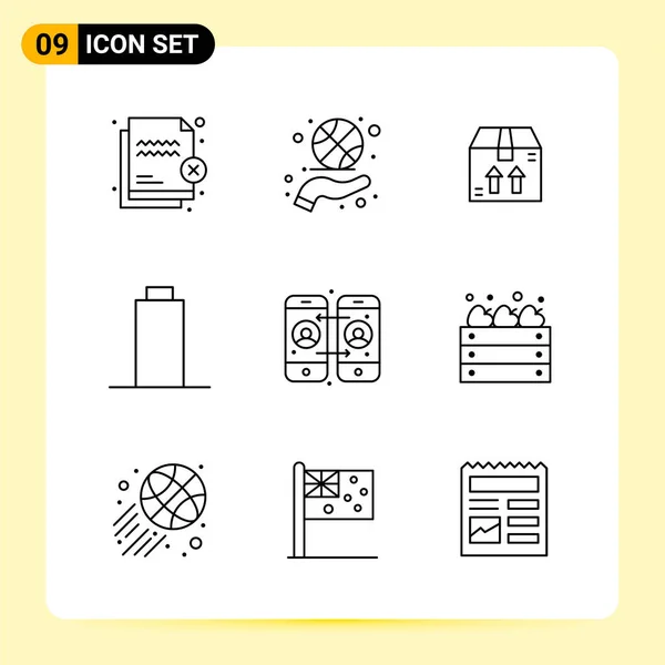 Set Universal Creative Icons Simply Vector Illustrations Web Mobile Apps — Stock Vector