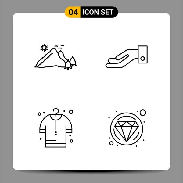 Conjunto Iconos Creativos Universales Simplemente Vector Ilustraciones Para Aplicaciones Web — Vector de stock