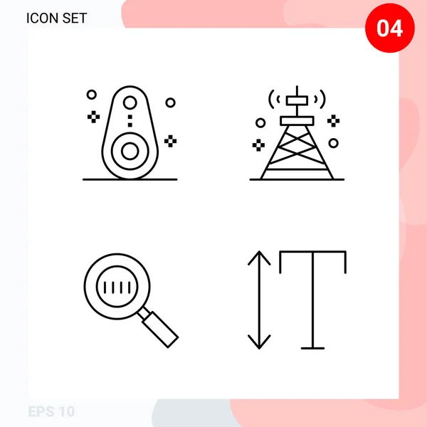 Set Universeller Kreativer Symbole Einfach Vektorillustrationen Für Web Und Mobile — Stockvektor