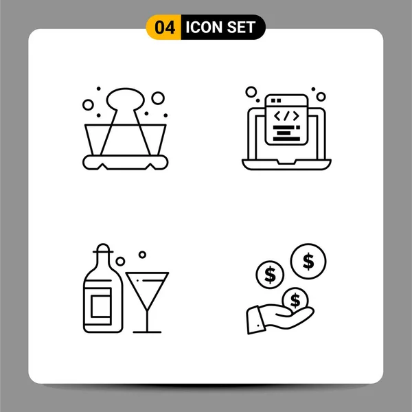 Conjunto Iconos Creativos Universales Ilustración Vectorial — Archivo Imágenes Vectoriales