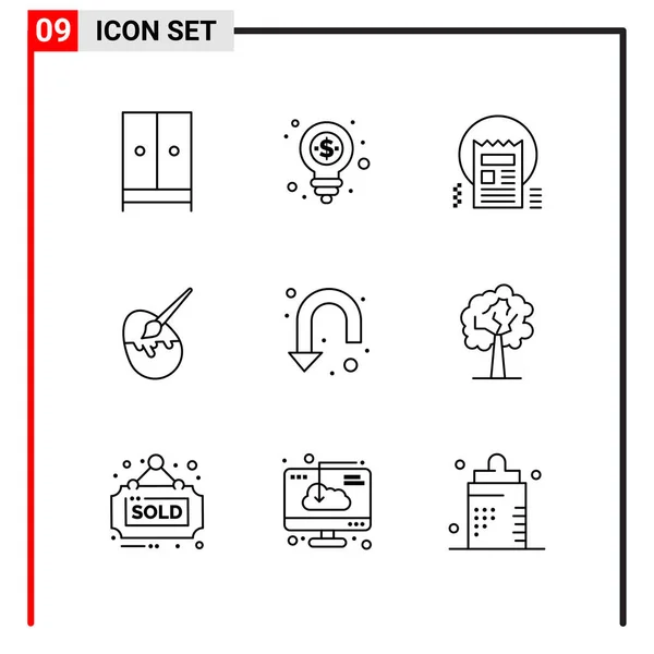 Creative Icons Set Design White Background — Stock Vector
