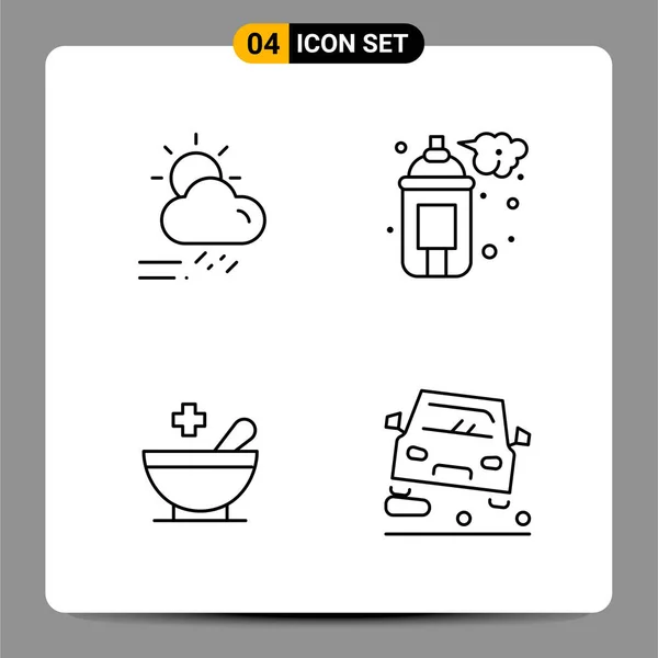 Conjunto Iconos Creativos Universales Simplemente Vector Ilustraciones Para Aplicaciones Web — Archivo Imágenes Vectoriales