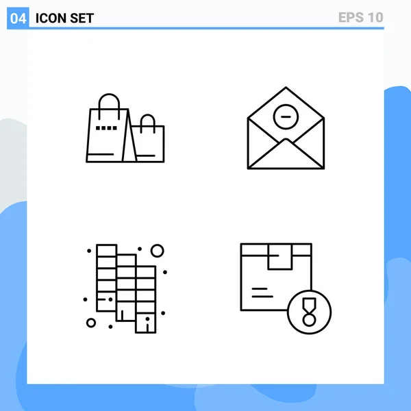 Set Universal Creative Icons Simply Vector Illustrations Web Mobile Apps — Stock Vector