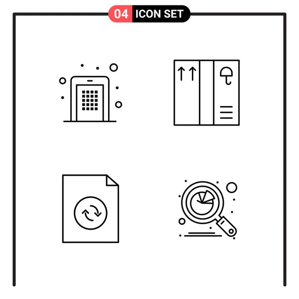 Set Dari Ikon Kreatif Universal Cukup Ilustrasi Vektor Untuk Aplikasi - Stok Vektor