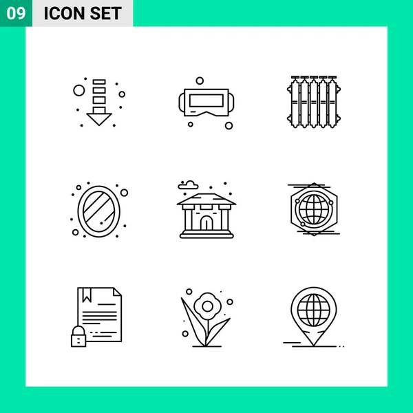 Conjunto Iconos Creativos Universales Simplemente Vector Ilustraciones Para Aplicaciones Web — Vector de stock