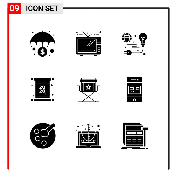 Conjunto Iconos Creativos Universales Simplemente Vector Ilustraciones Para Aplicaciones Web — Vector de stock