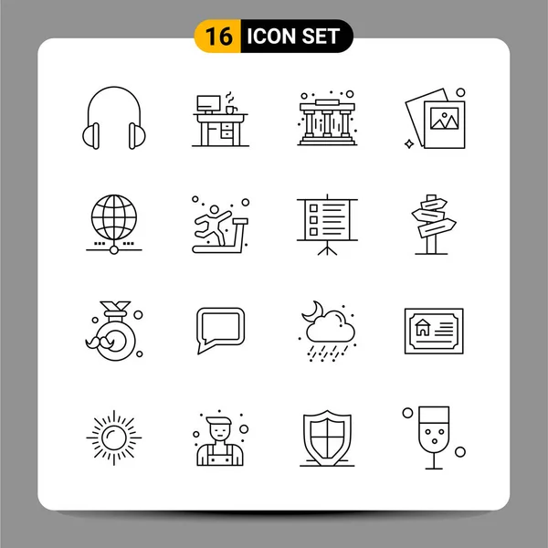 Set Universal Creative Icons Simply Vector Illustrations Web Mobile Apps — Stock Vector