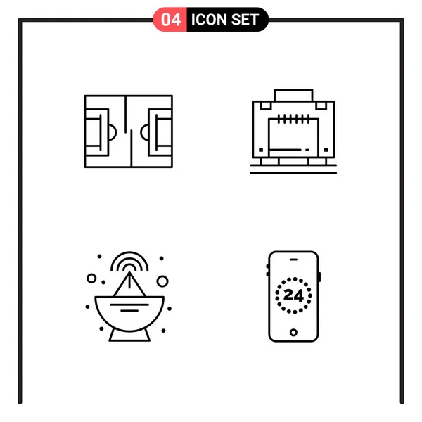 Set Universal Creative Icons Simply Vector Illustrations Web Mobile Apps — Stock Vector