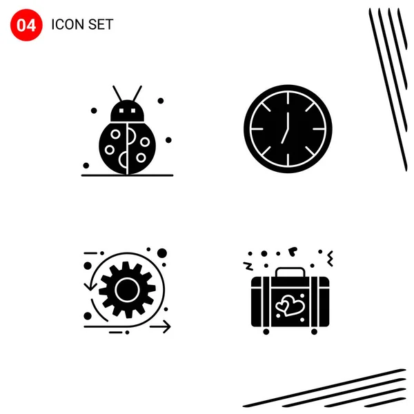 Conjunto Iconos Creativos Universales Simplemente Vector Ilustraciones Para Aplicaciones Web — Vector de stock