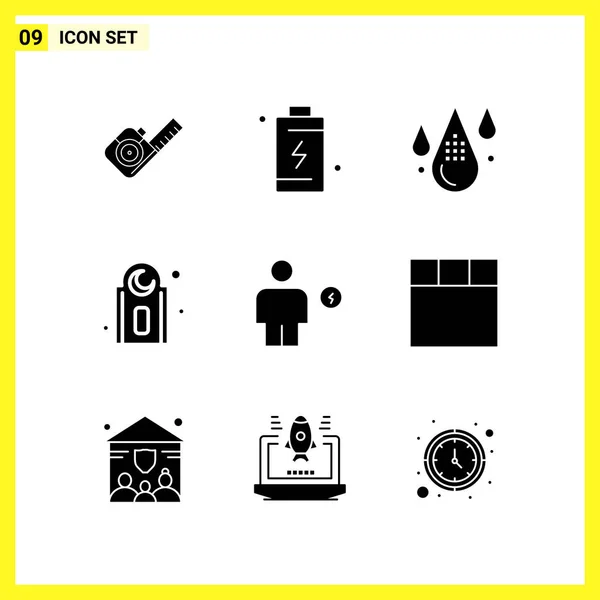 Conjunto Iconos Creativos Universales Simplemente Vector Ilustraciones Para Aplicaciones Web — Vector de stock