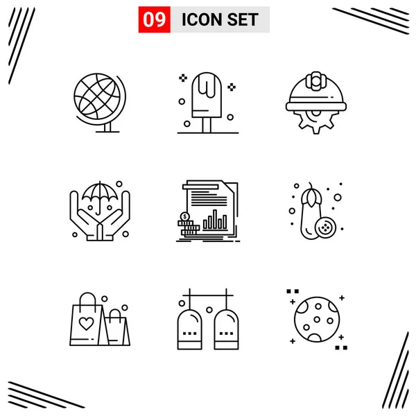 Conjunto Iconos Creativos Universales Simplemente Vector Ilustraciones Para Aplicaciones Web — Vector de stock