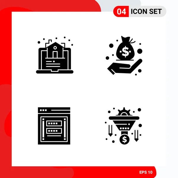 Conjunto Iconos Creativos Universales Simplemente Vector Ilustraciones Para Aplicaciones Web — Vector de stock