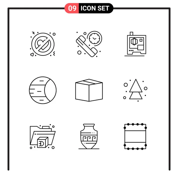 Icone Creative Set Design Sfondo Bianco — Vettoriale Stock