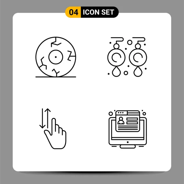 Conjunto Iconos Creativos Universales Simplemente Vector Ilustraciones Para Aplicaciones Web — Vector de stock