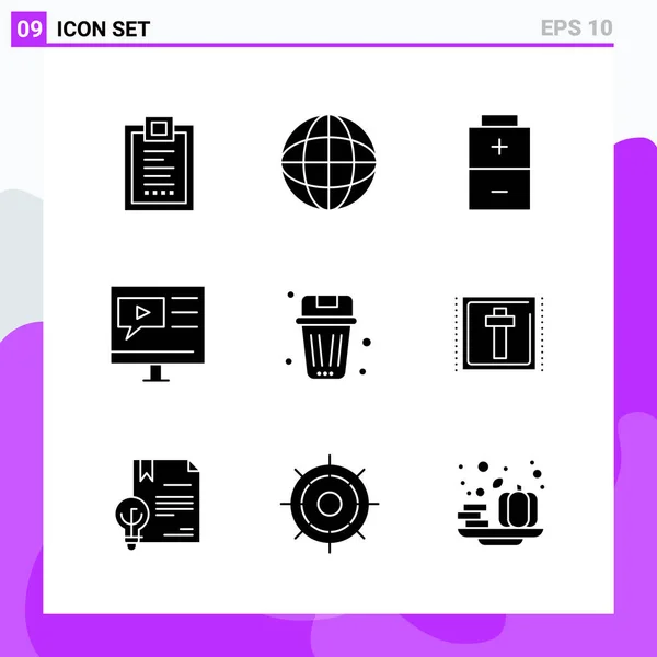 Conjunto Iconos Creativos Universales Simplemente Vector Ilustraciones Para Aplicaciones Web — Archivo Imágenes Vectoriales