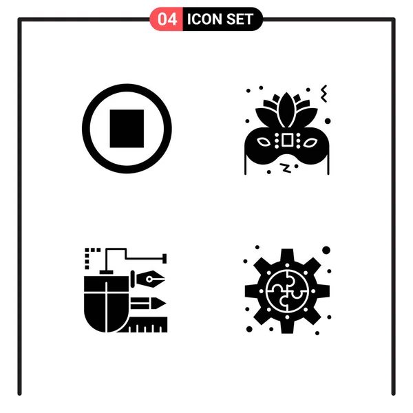 Conjunto Iconos Creativos Universales Simplemente Vector Ilustraciones Para Aplicaciones Web — Archivo Imágenes Vectoriales