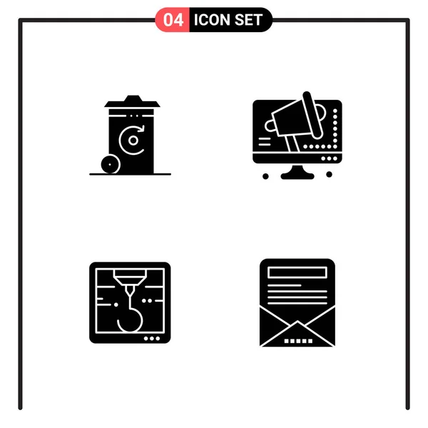 Conjunto Iconos Creativos Universales Simplemente Vector Ilustraciones Para Aplicaciones Web — Archivo Imágenes Vectoriales