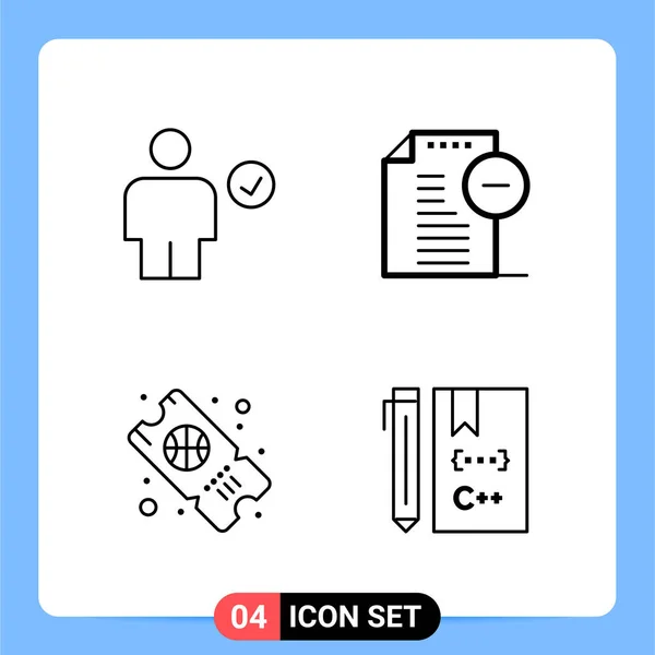 Conjunto Iconos Creativos Universales Simplemente Vector Ilustraciones Para Aplicaciones Web — Archivo Imágenes Vectoriales