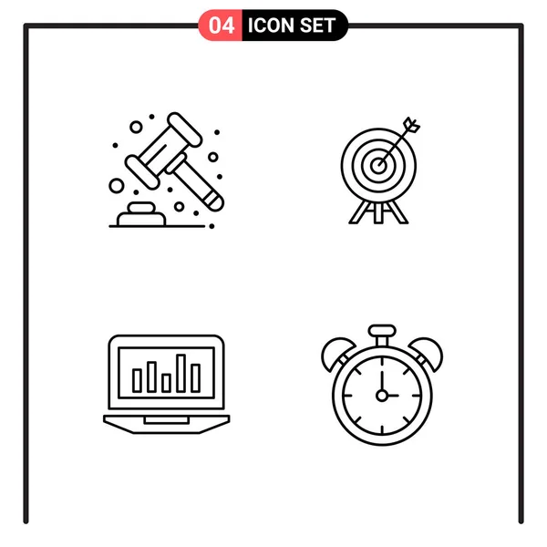 Conjunto Iconos Creativos Universales Simplemente Vector Ilustraciones Para Aplicaciones Web — Vector de stock