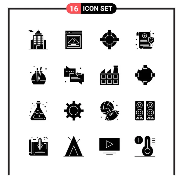 Set Dari Ikon Kreatif Universal Cukup Ilustrasi Vektor Untuk Aplikasi - Stok Vektor